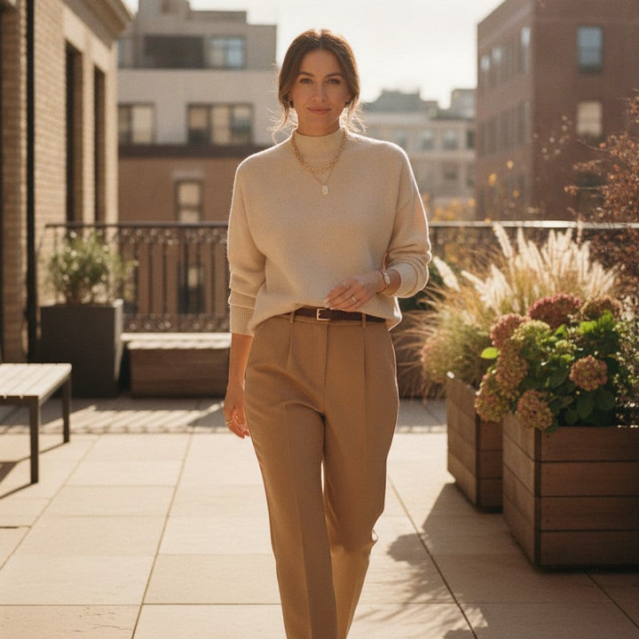 Mirthe | Ribbed Turtleneck Knit Sweater for Women