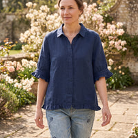 Georgia | Women's Blouse V-Neck Long Sleeve Relaxed-Fit