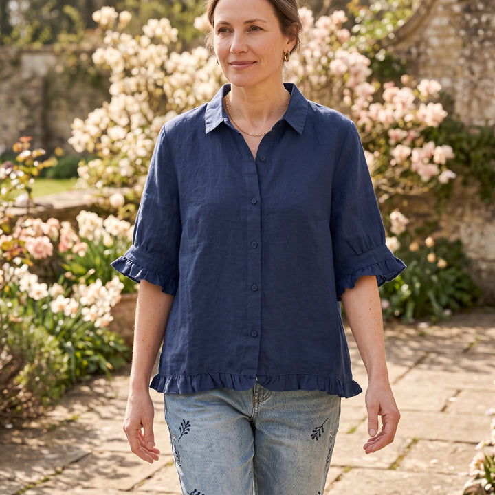 Georgia | Women's Blouse V-Neck Long Sleeve Relaxed-Fit