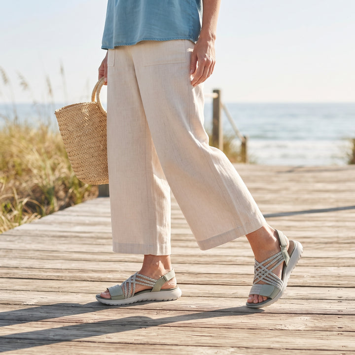Nadya | Women's Sandal Braided Straps Open-Toe Comfort Sole