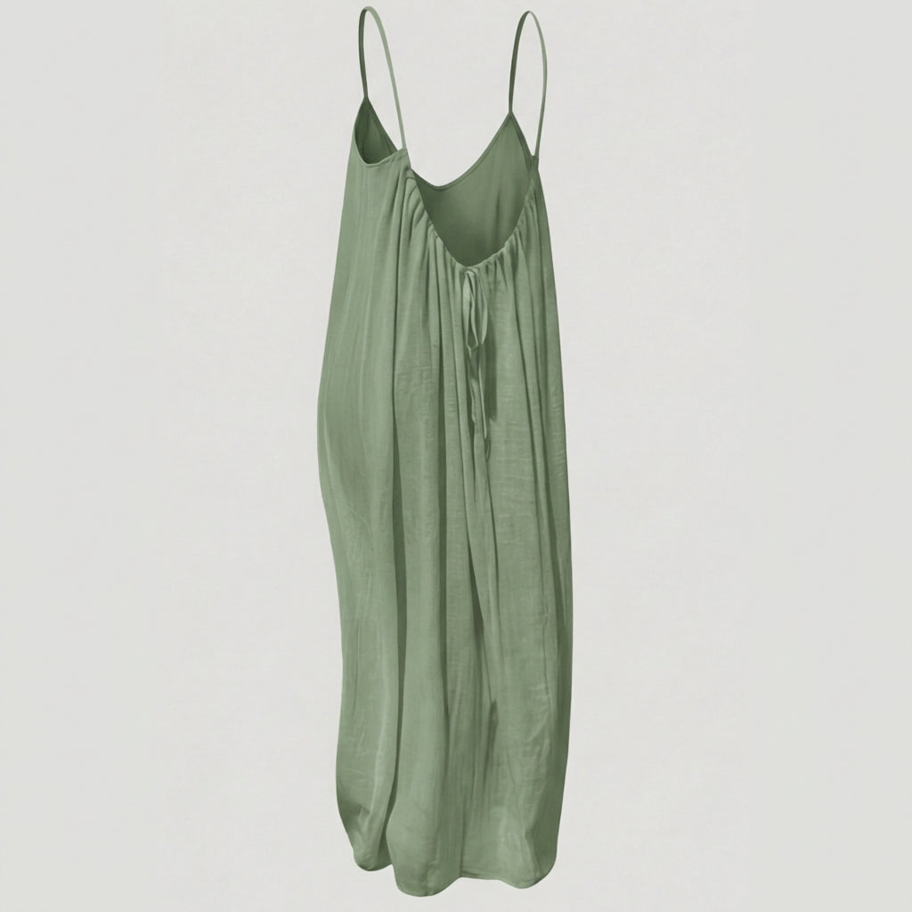 Isadora | Sleeveless Open-Back Maxi Dress with Spaghetti Straps for Women