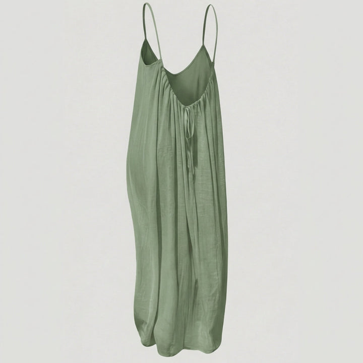 Isadora | Sleeveless Open-Back Maxi Dress with Spaghetti Straps for Women
