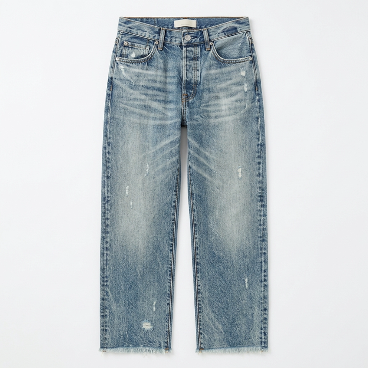 Talia | Women's Cropped Straight Leg Jeans - Casual Outings