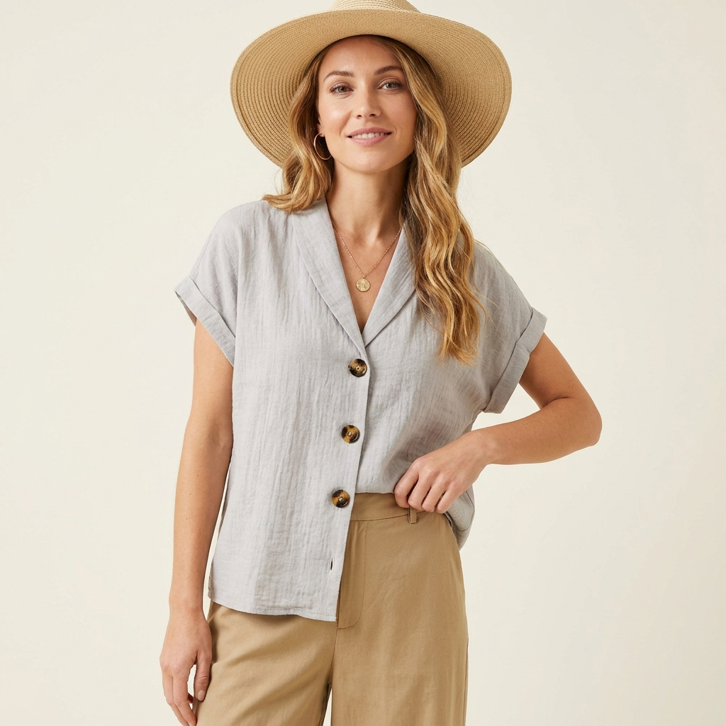 Ava | Women's Wrap Neck Elegant Blouse