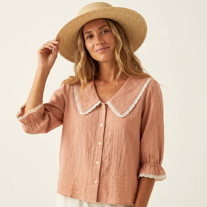 Grace | Women's Vintage Button-Detail Blouse