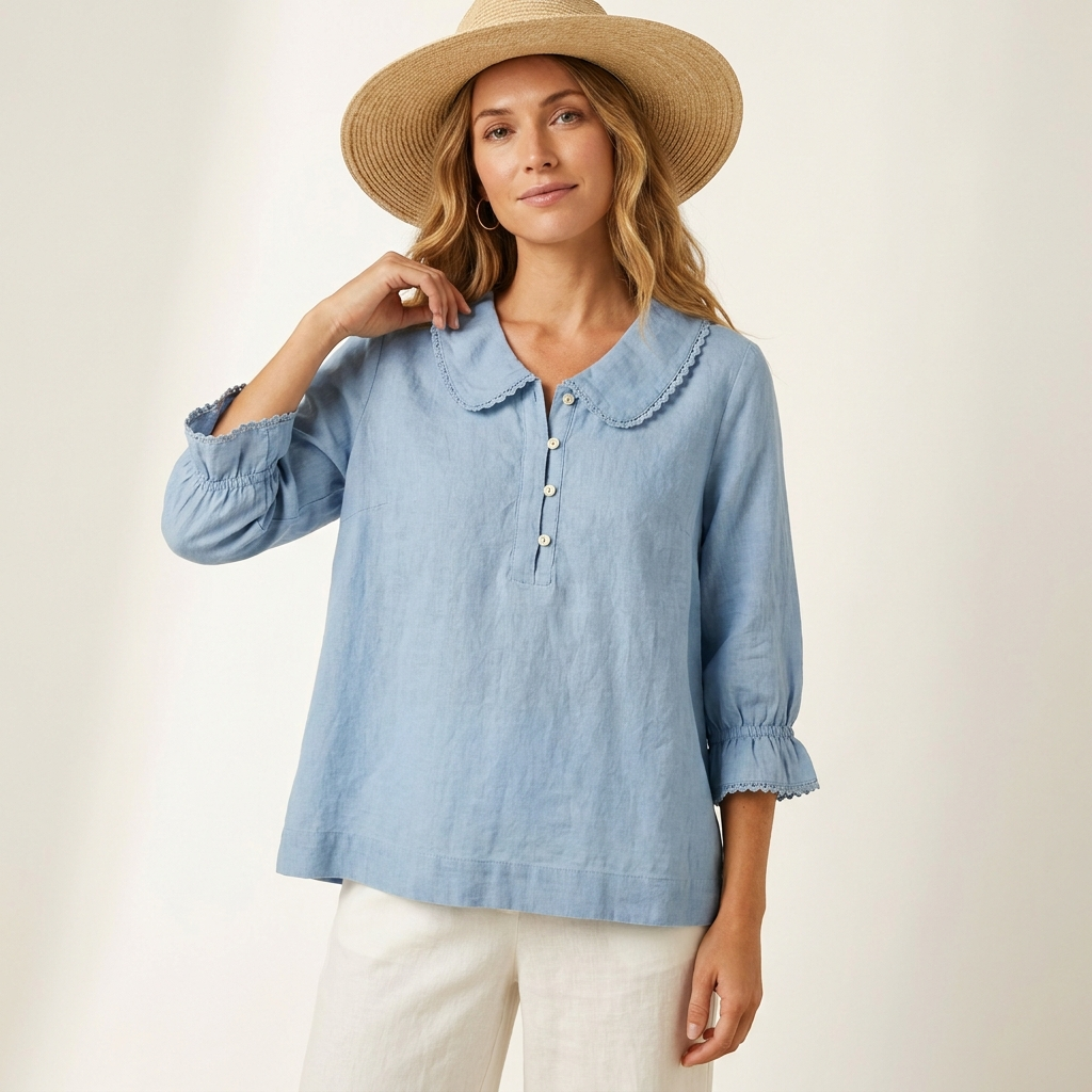 Grace | Women's Vintage Button-Detail Blouse