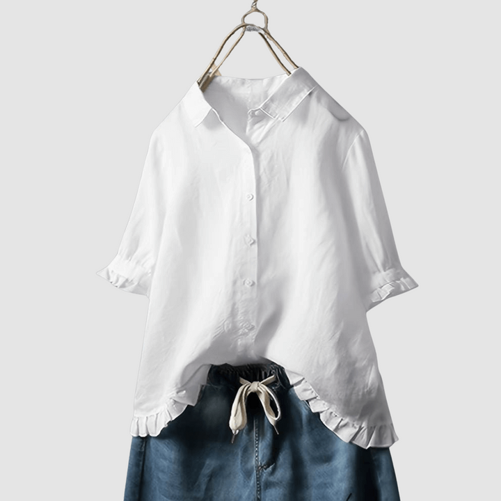 Georgia | Women's Blouse V-Neck Long Sleeve Relaxed-Fit