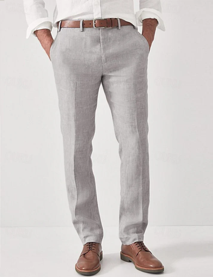 Julian | Men's Straight-Leg Button-Front Trousers