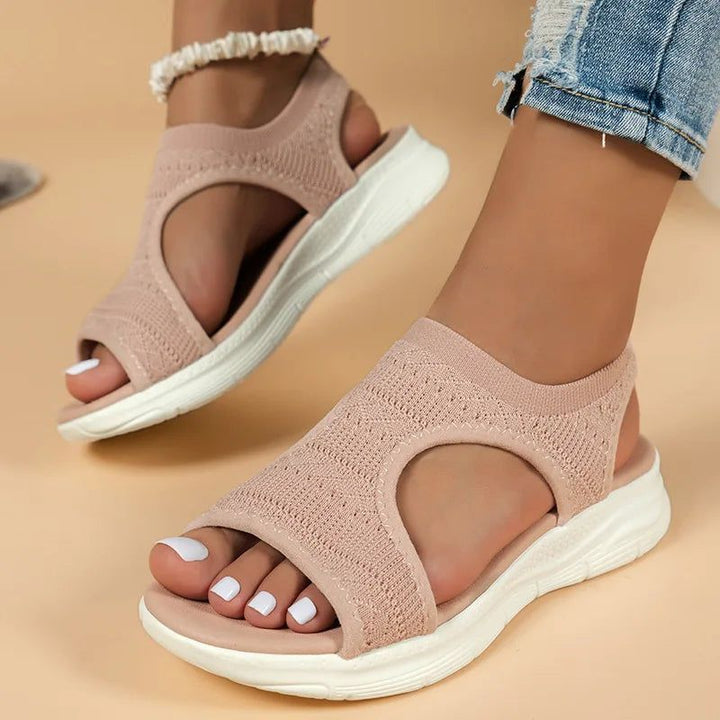 Fenna | Women's Open-Toe Sandals Knit Slip-On Sport Sole