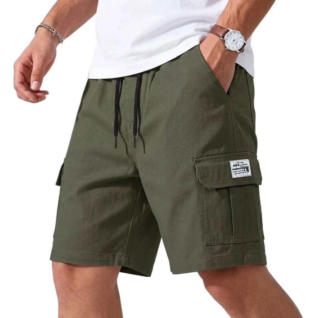 Damon | Men's Cargo Shorts with Elastic Waist and Drawcord