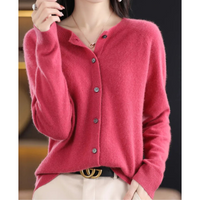 Solveig | Button-Front V-Neck Ribbed Cardigan for Women
