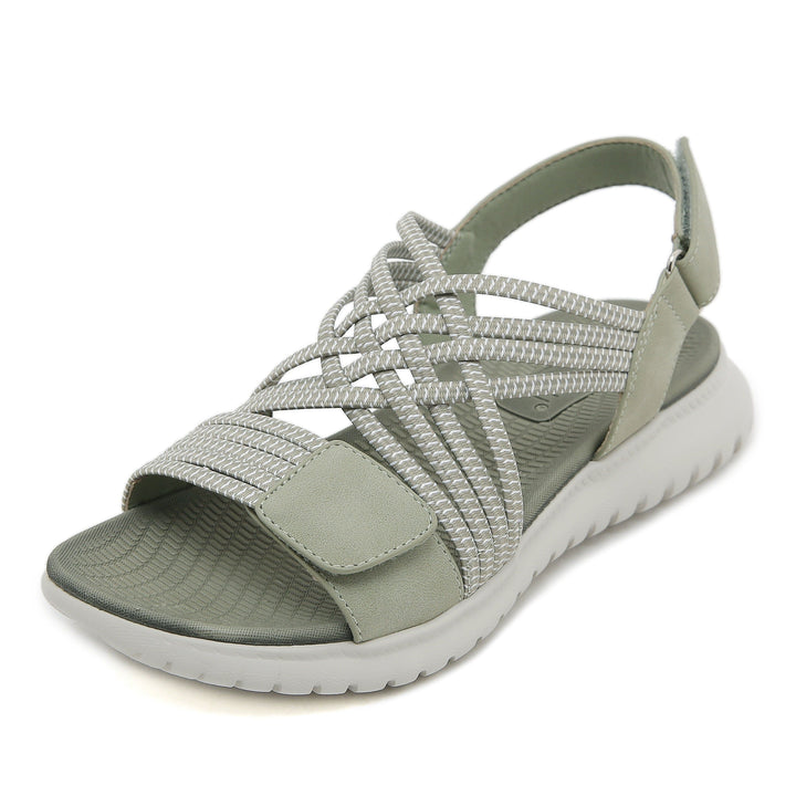 Nadya | Women's Sandal Braided Straps Open-Toe Comfort Sole