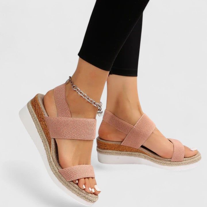 Nadja | Women's Platform Espadrille Sandals - Open-Toe Wedge