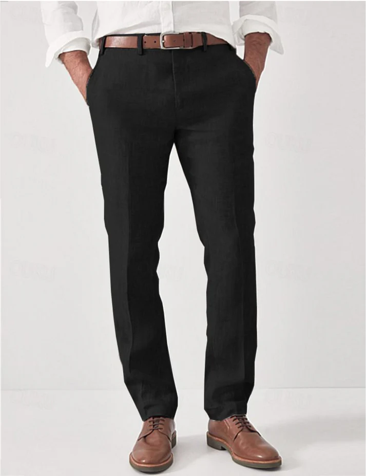 Julian | Men's Straight-Leg Button-Front Trousers