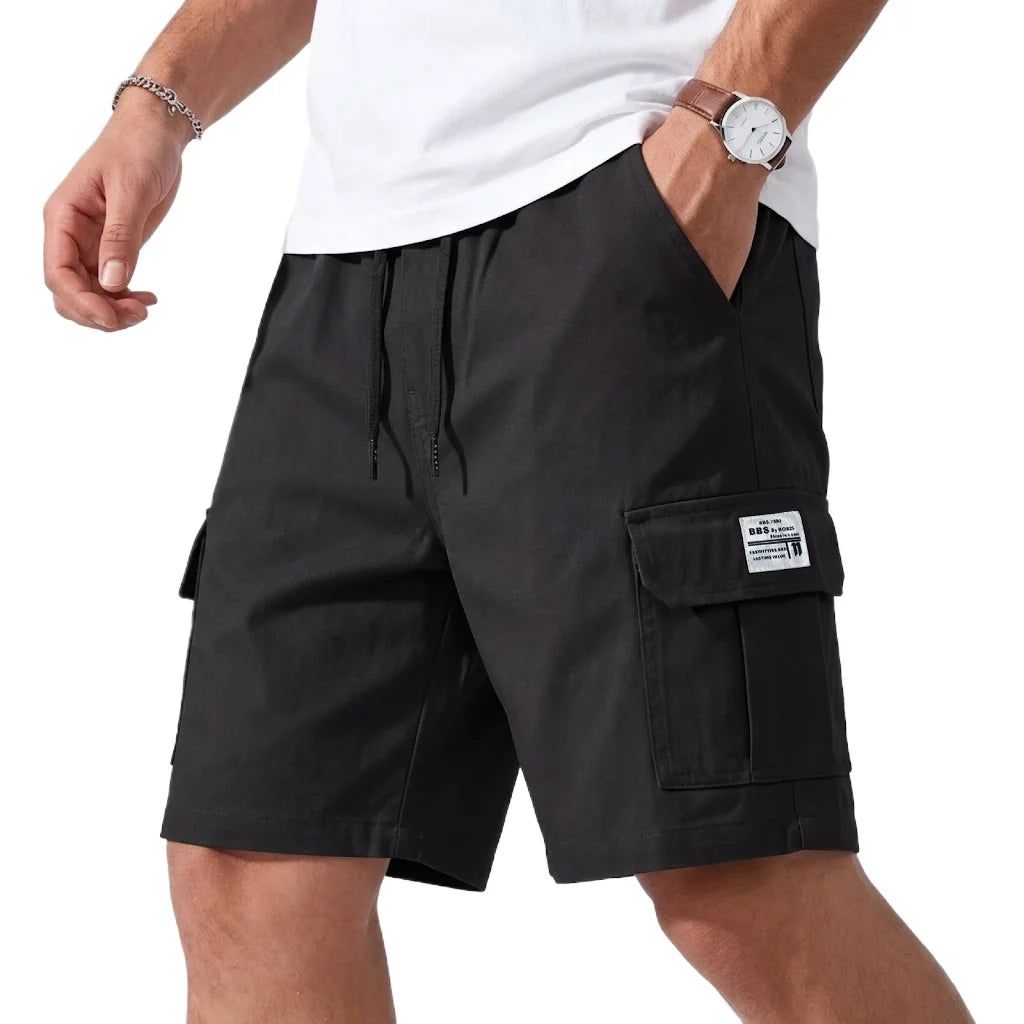 Damon | Men's Cargo Shorts with Elastic Waist and Drawcord