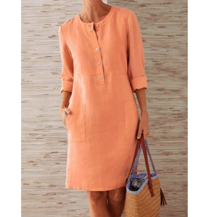 Nadeline | Women's Button-Front Shift Dress – Weekend Errands