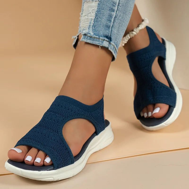 Fenna | Women's Open-Toe Sandals Knit Slip-On Sport Sole