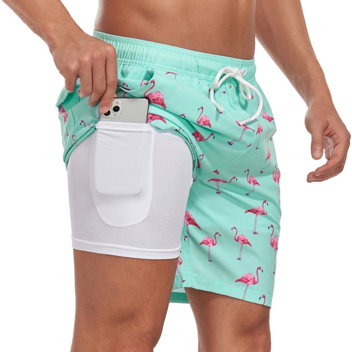 Mads | Men's Printed Compression-Lined Swim Shorts