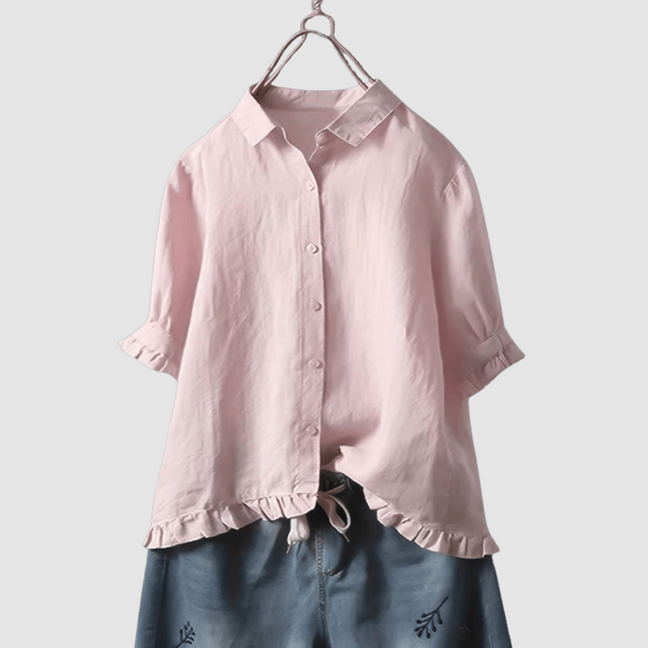 Georgia | Women's Blouse V-Neck Long Sleeve Relaxed-Fit