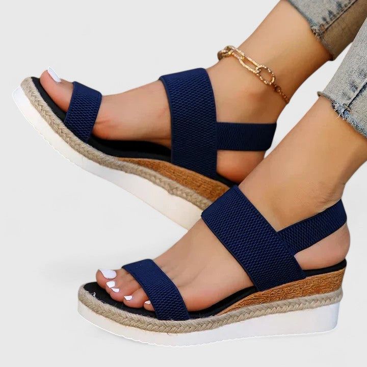 Nadja | Women's Platform Espadrille Sandals - Open-Toe Wedge