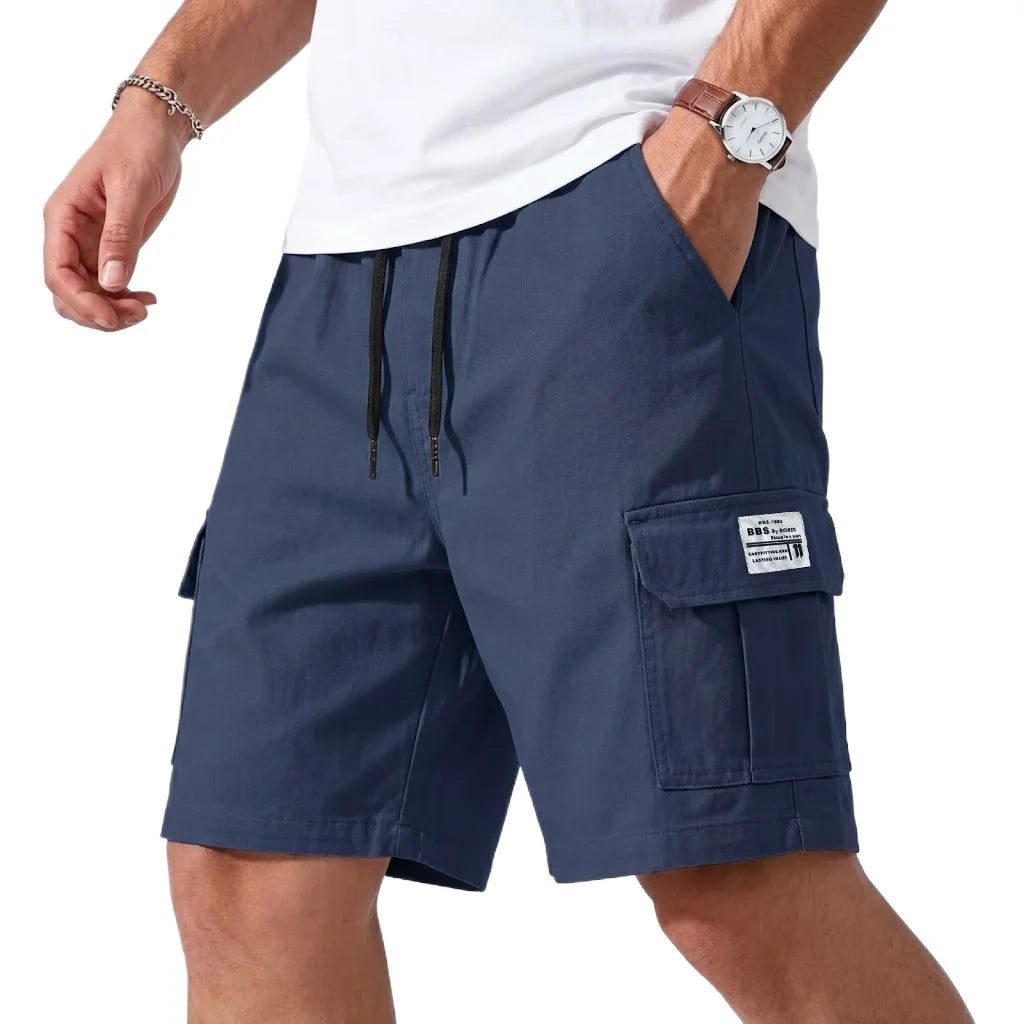 Damon | Men's Cargo Shorts with Elastic Waist and Drawcord