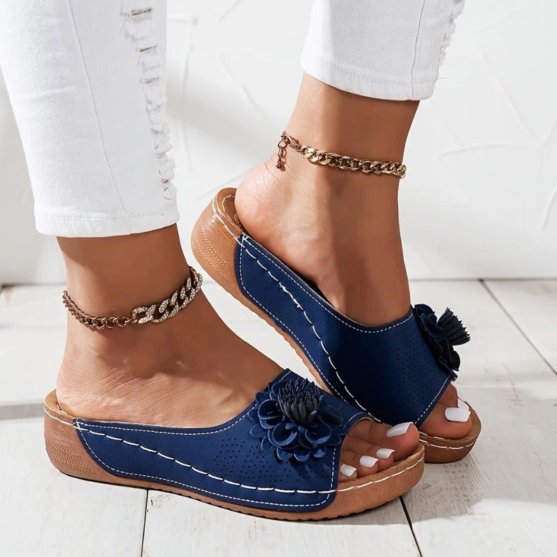 Eline | Women's Platform Open-Toe Sandals - Slip-On Casual