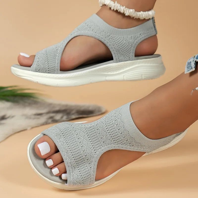 Fenna | Women's Open-Toe Sandals Knit Slip-On Sport Sole