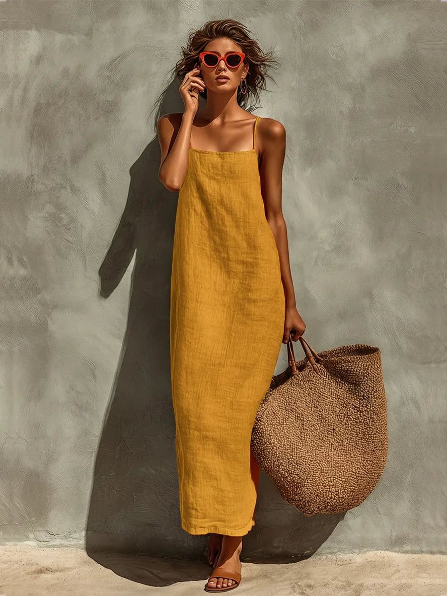 Bo | Women's Maxi Dress Spaghetti Strap Boho Beach Look