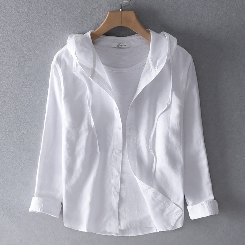Nova | Women's Hooded Striped Shirt with Button Front
