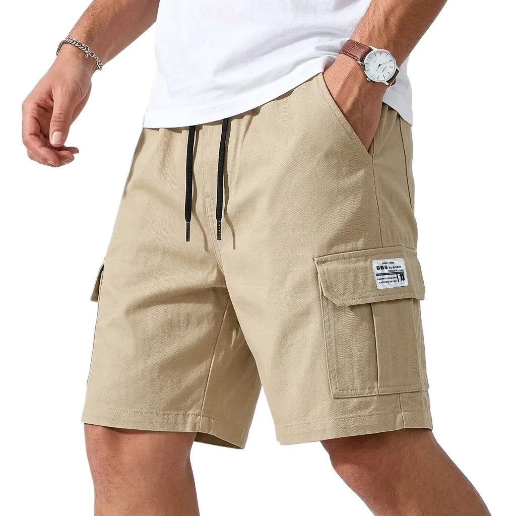 Damon | Men's Cargo Shorts with Elastic Waist and Drawcord