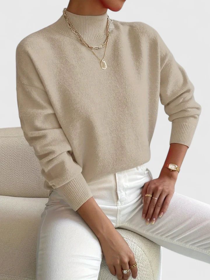 Mirthe | Ribbed Turtleneck Knit Sweater for Women