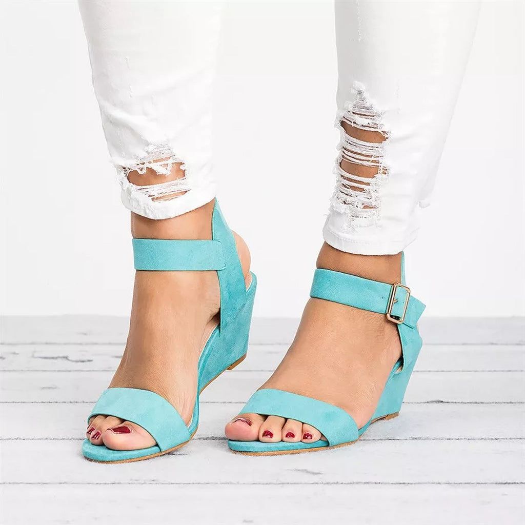 Madeleine | Women's Wedge Sandals Open-Toe Ankle Strap