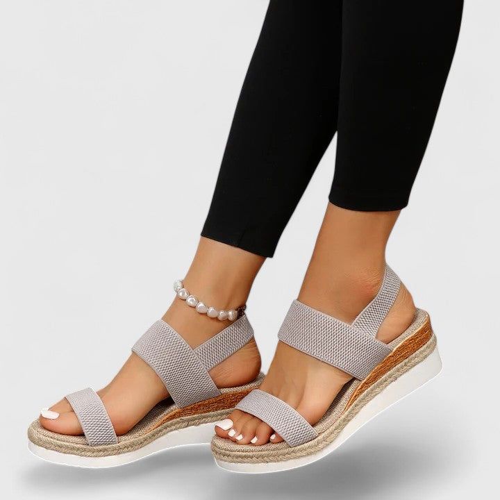 Nadja | Women's Platform Espadrille Sandals - Open-Toe Wedge