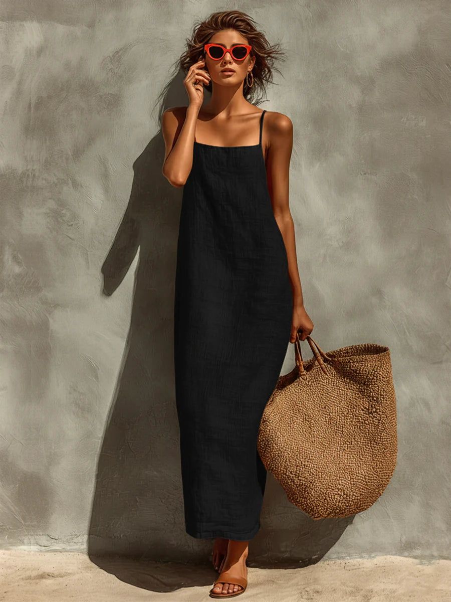 Bo | Women's Maxi Dress Spaghetti Strap Boho Beach Look
