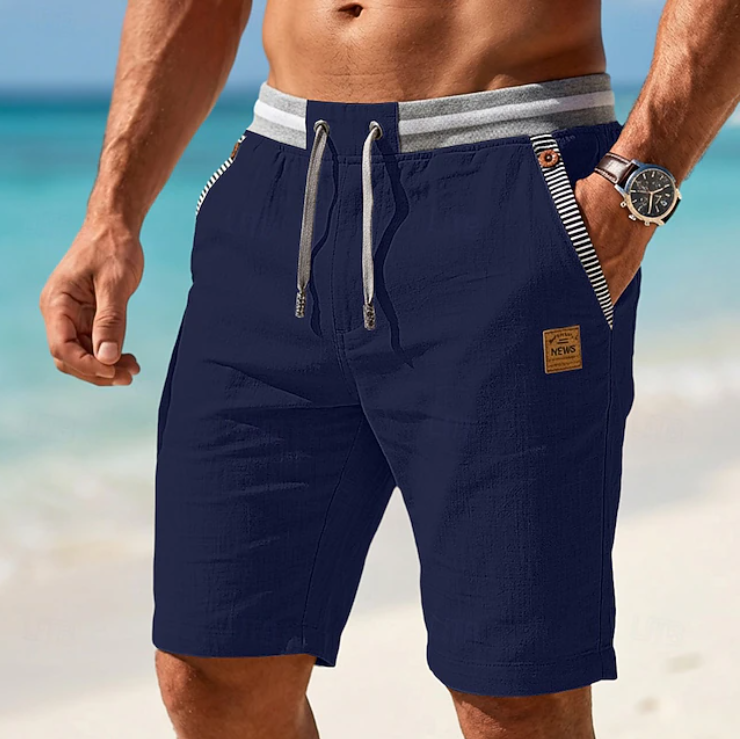 Milan | Men's Tapered Bermuda Shorts with Woven Trim