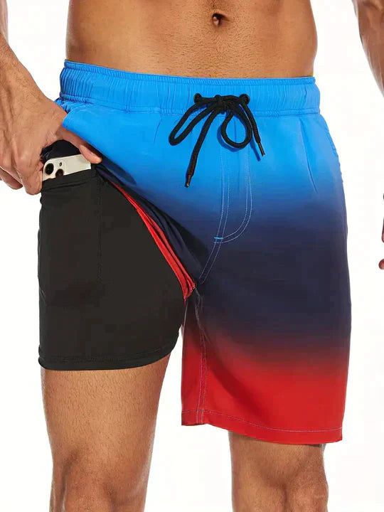 Mads | Men's Printed Compression-Lined Swim Shorts