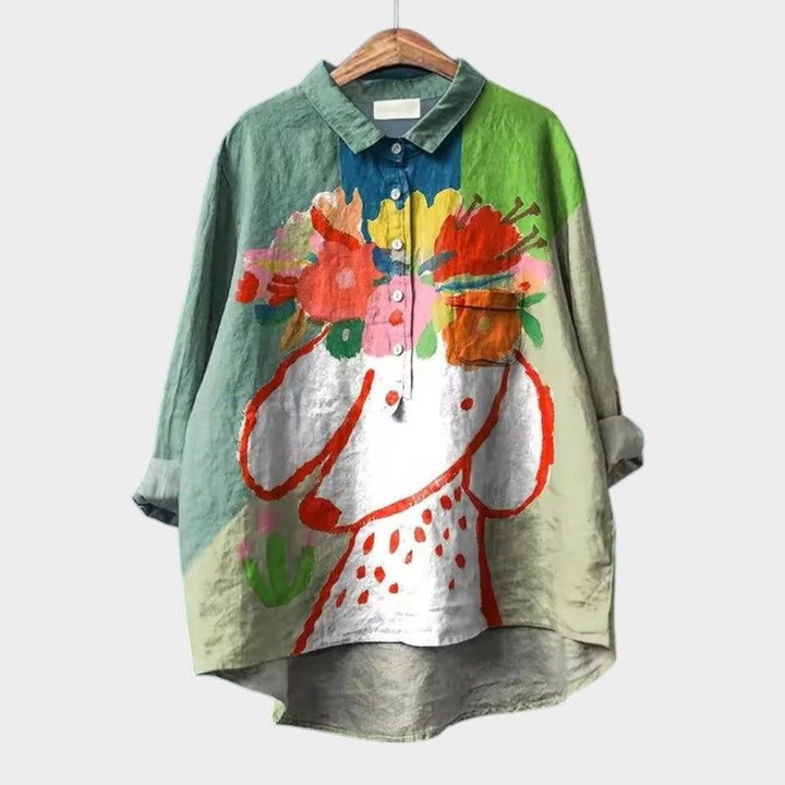 Anouk | Women's V-Neck Long Sleeve Blouse – Casual Outings