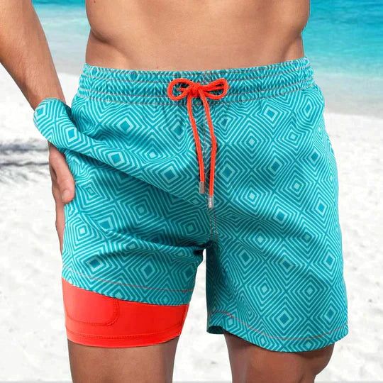 Mads | Men's Printed Compression-Lined Swim Shorts