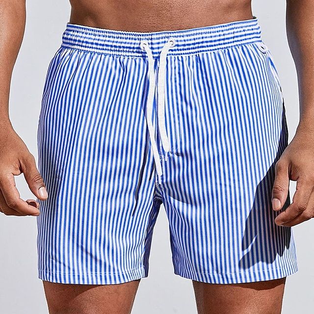 Liam | Men's Striped Drawstring Swim Shorts