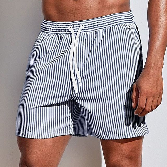 Liam | Men's Striped Drawstring Swim Shorts
