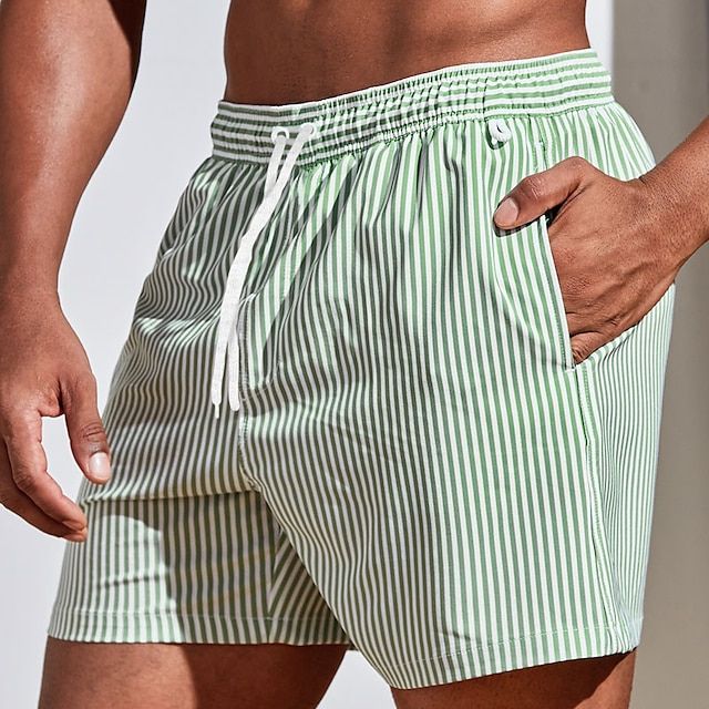 Liam | Men's Striped Drawstring Swim Shorts