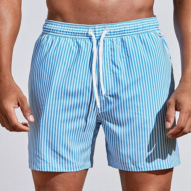 Liam | Men's Striped Drawstring Swim Shorts
