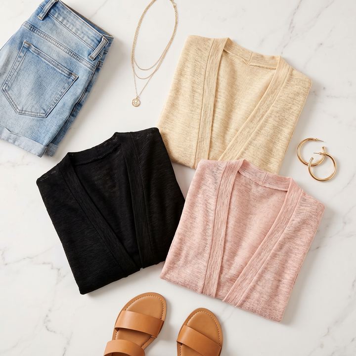 Freya | Open-Front Dolman Cardigan with Side Slits for Women