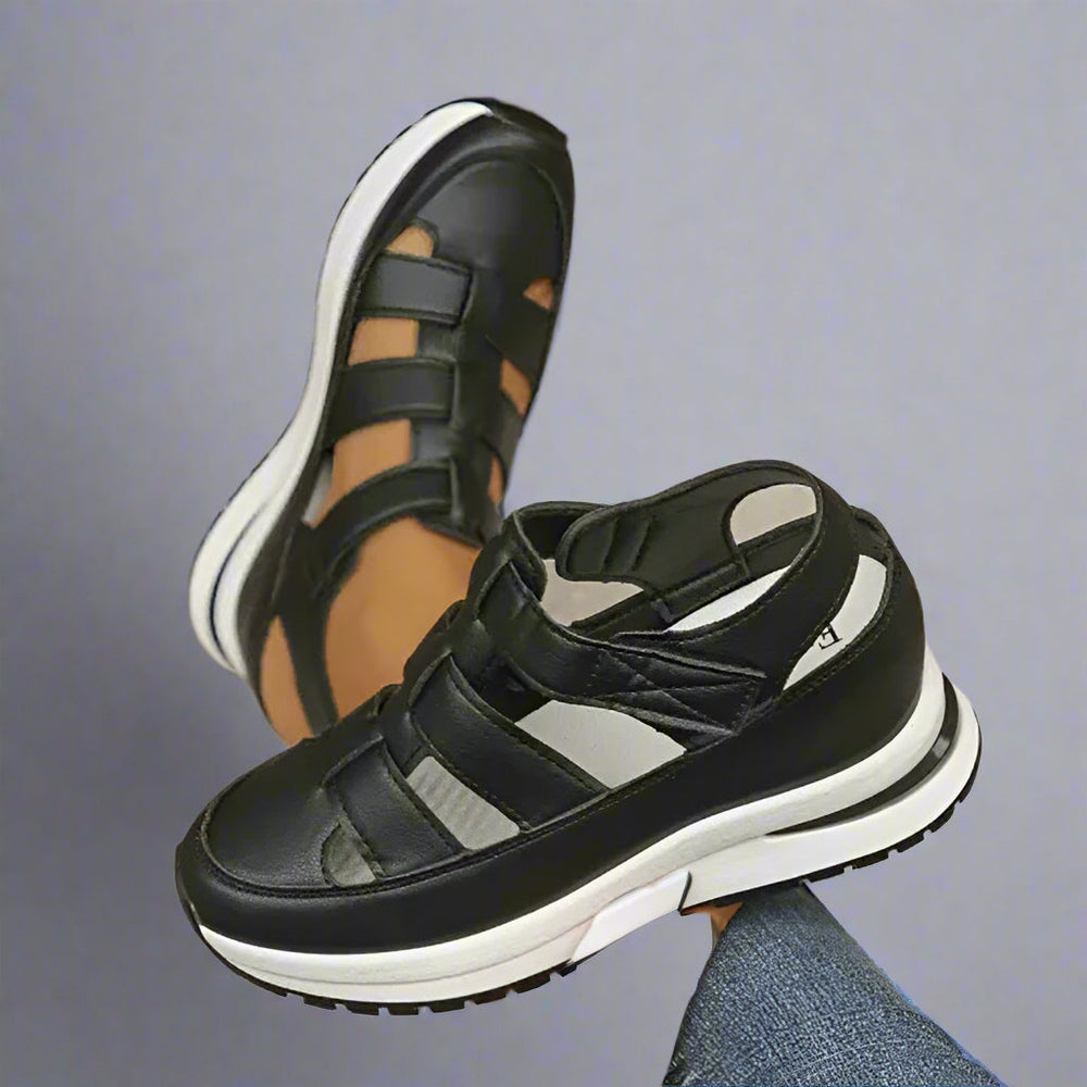 Cecile | Wedge Gladiator Sandals with Ankle Strap and Cutout Detail for Women