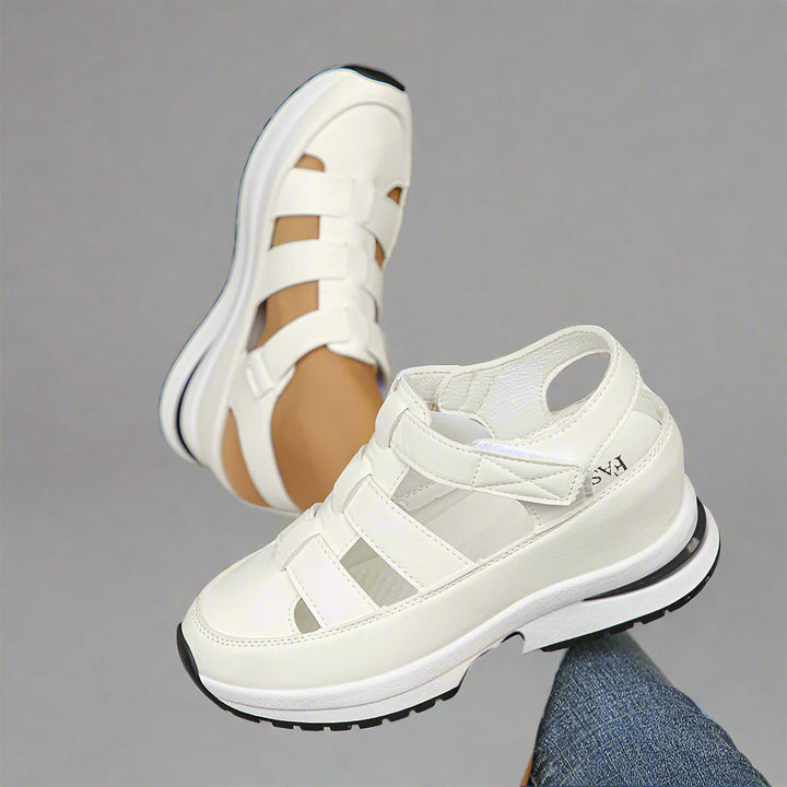 Cecile | Wedge Gladiator Sandals with Ankle Strap and Cutout Detail for Women