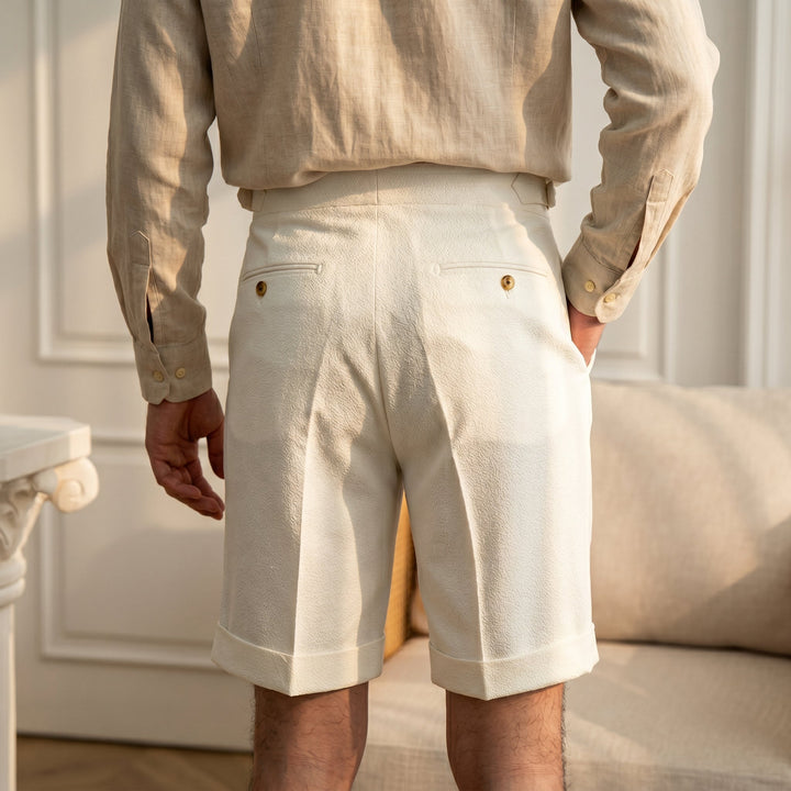 Milo | Men's Pleated Gurkha Shorts with Turn-Up Hem
