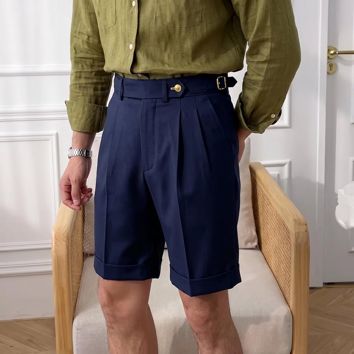 Milo | Men's Pleated Gurkha Shorts with Turn-Up Hem