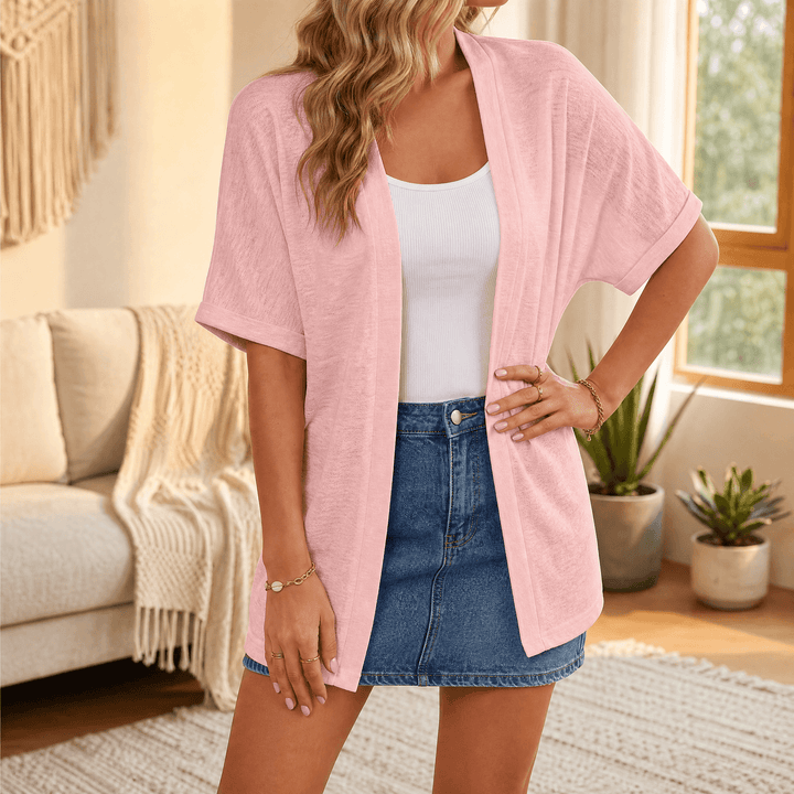 Freya | Open-Front Dolman Cardigan with Side Slits for Women