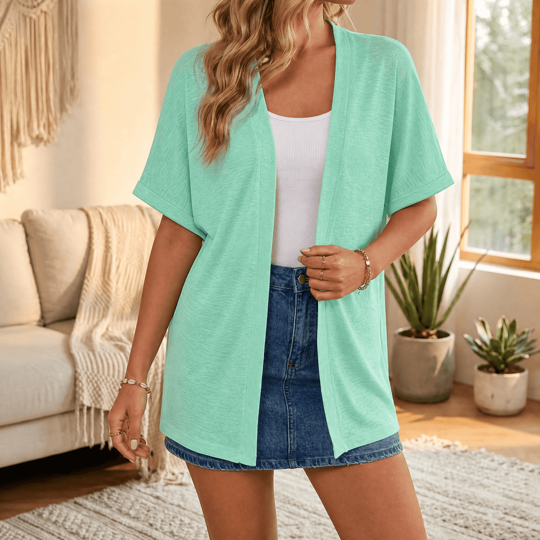 Freya | Open-Front Dolman Cardigan with Side Slits for Women