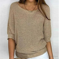 Noor | Ribbed Knit Sweater with Round Neck for Women